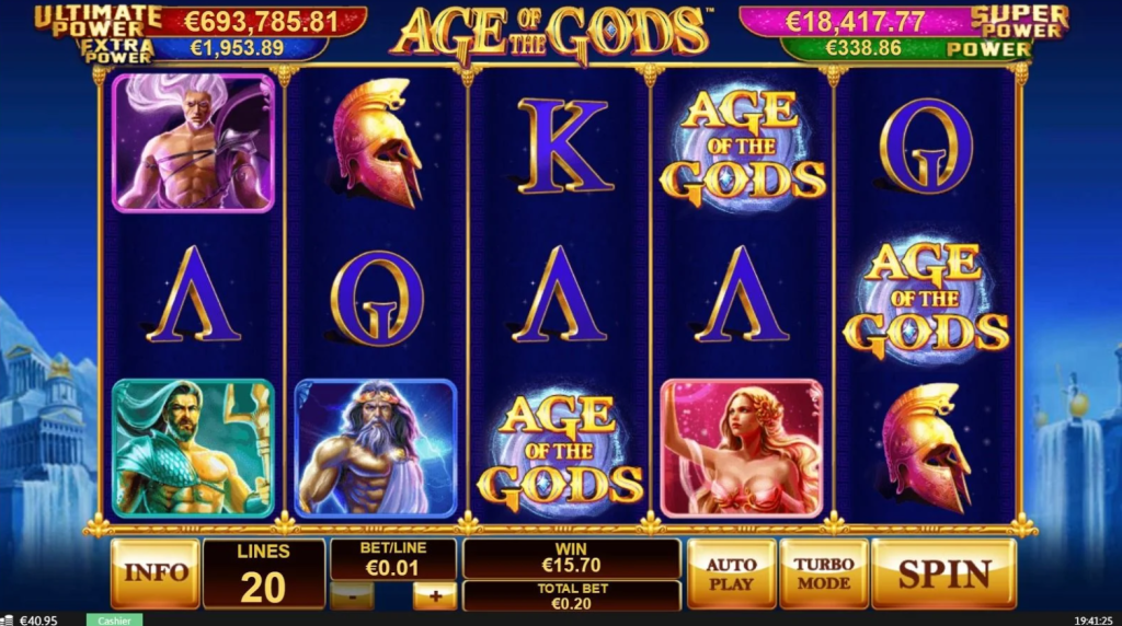 Age of the Gods slot review — 95% RTP, multipliers & free spins 3