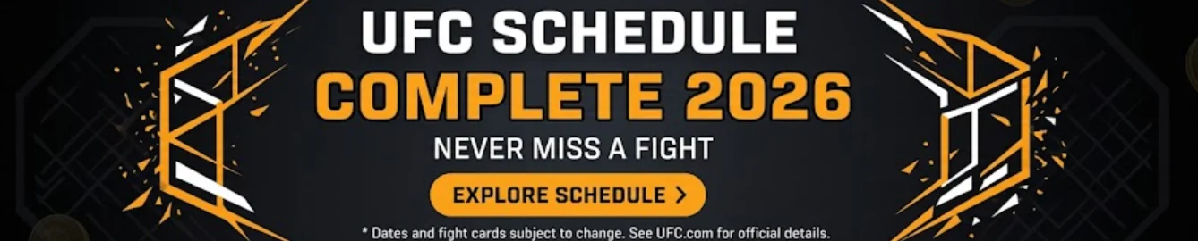UFC schedule complete 2026